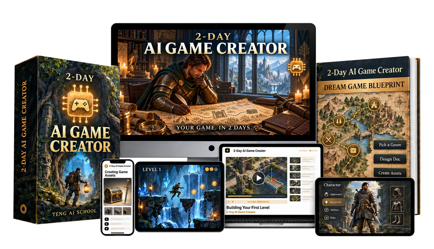 2-Day AI Game Creator course and resource bundle